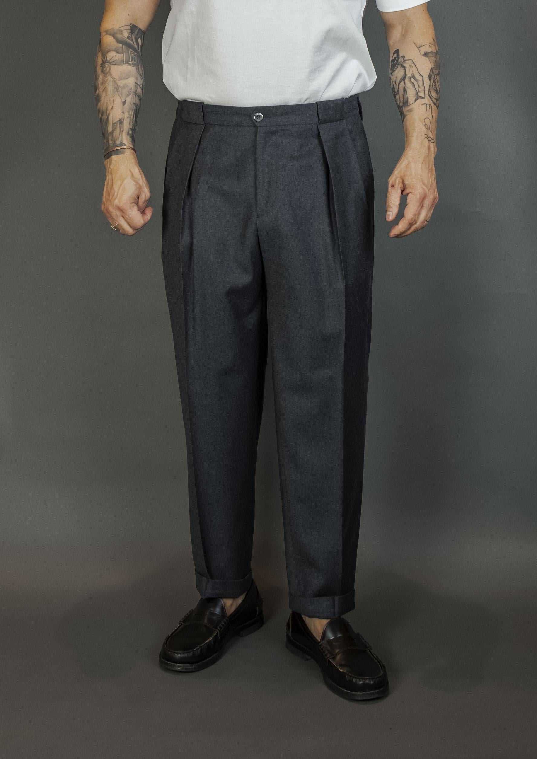 Pantalone Briglia uomo Portobellos grigio scuro PORTOBELLOS 400120 080 GRIGIO BRIGLIA 