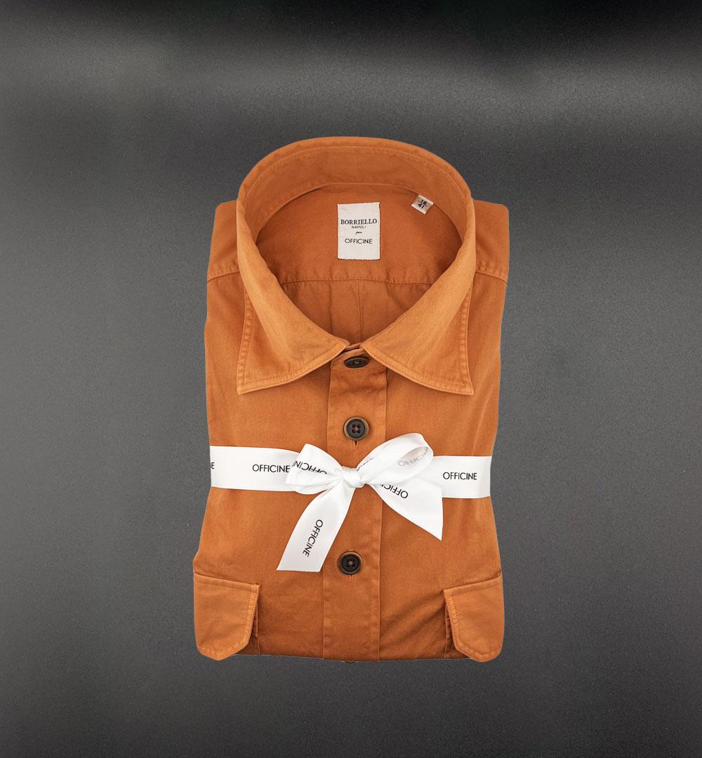 Camicia Borriello x Officine uomo 020028 arancione 020028 5 ARANCIIO BORRIELLO 