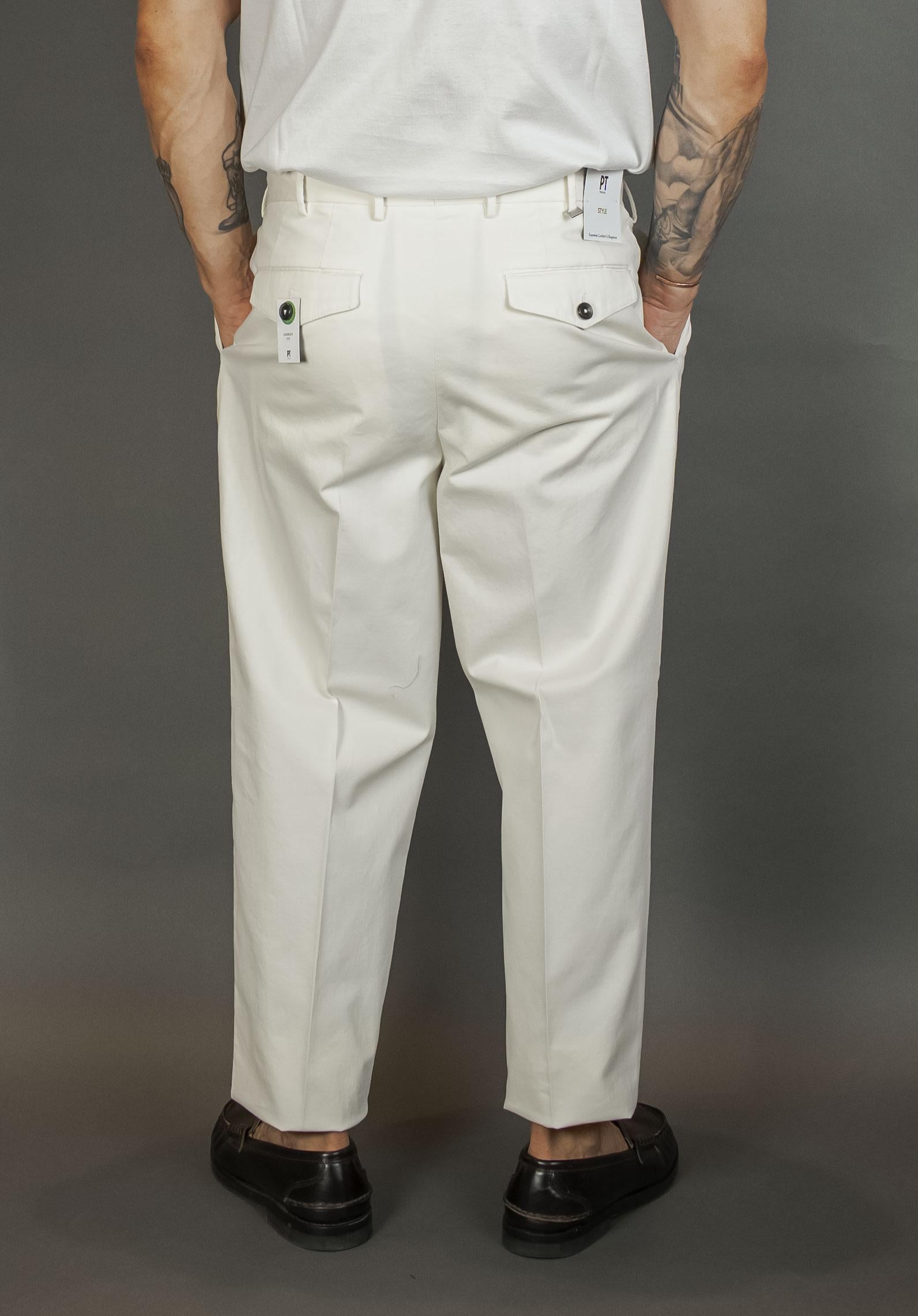 Pantalone PT Torino uomo ZTCLZB0CL1NK03 panna<BR/><BR/> ZTCLZB0CL1NK03 Y015 PANNA PT TORINO 