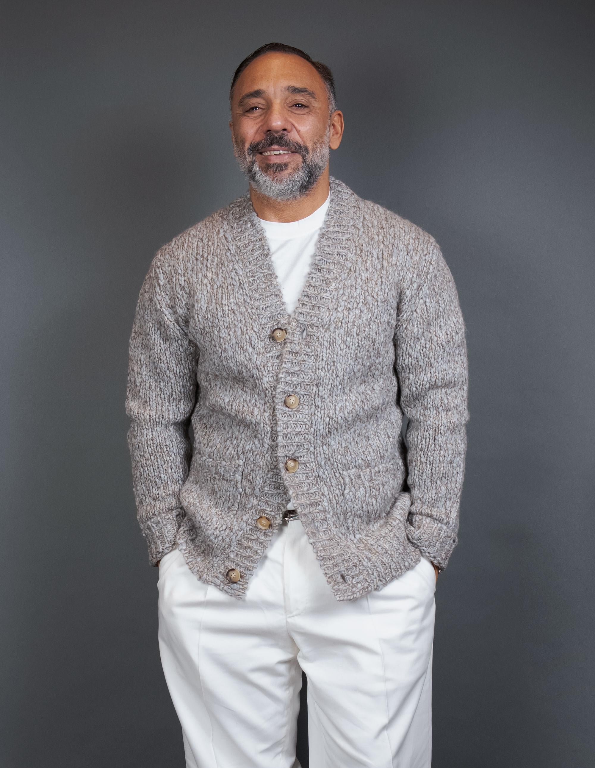 Cardigan SETTEFILI CASHMERE uomo RACRECA Grigio<BR/> RACRECA CRE7 GRIGIO SETTEFILI CASHMERE 