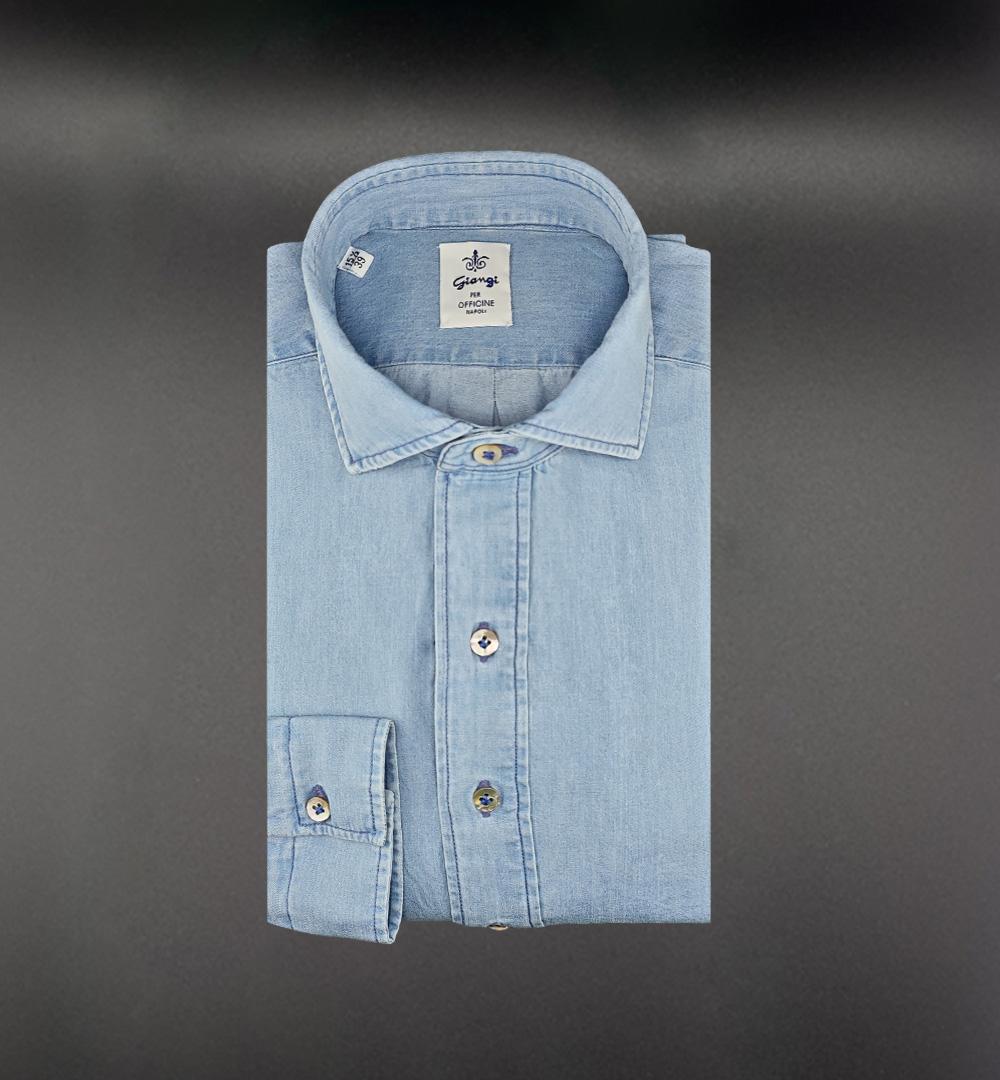 Camicia GIANGI X OFFICINE uomo POLO Denim POLO 01 DENIM GIANGI X OFFICINE 