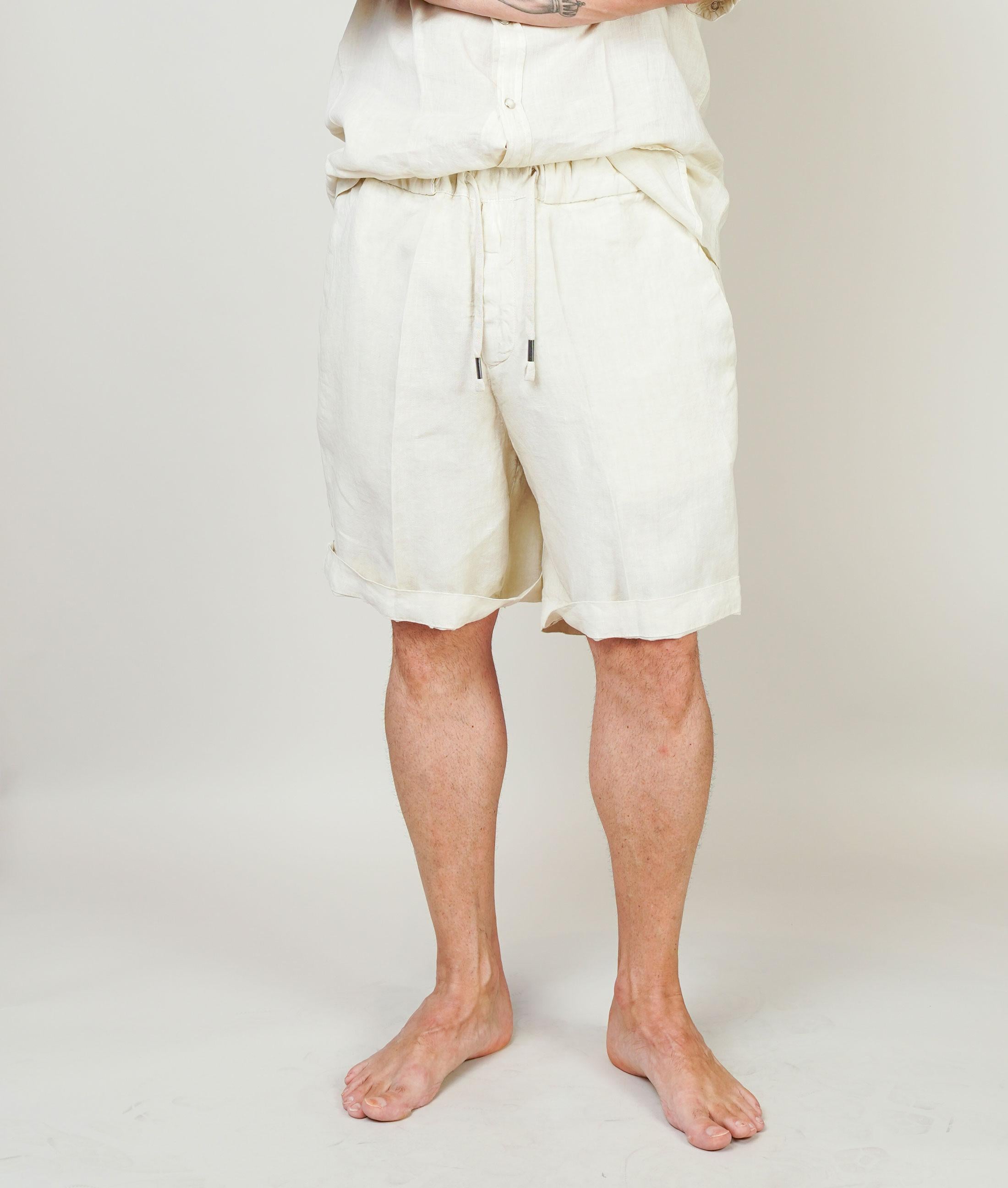 Bermuda Inlinum uomo Pajama tortora PAJAMA CORTO CIL20 TORTORA INLINUM 