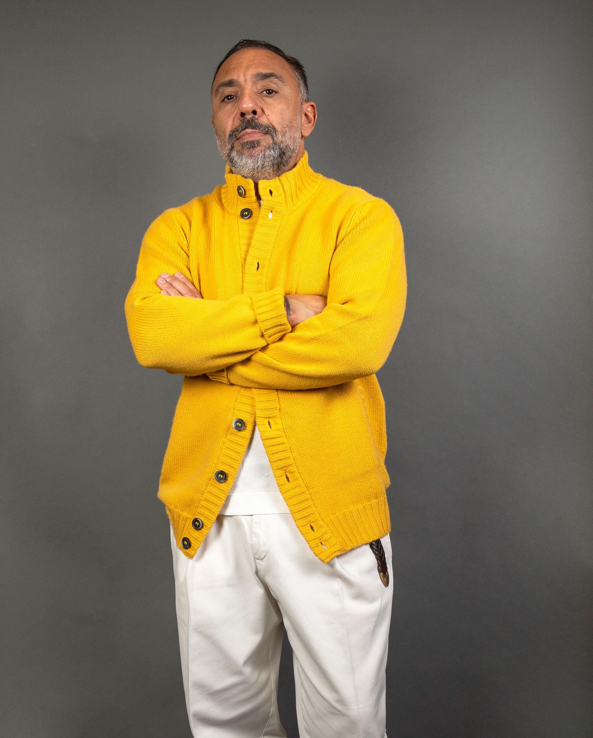 Cardigan Della Ciana uomo 18576 Giallo 18576 SENAPE DELLA CIANA 