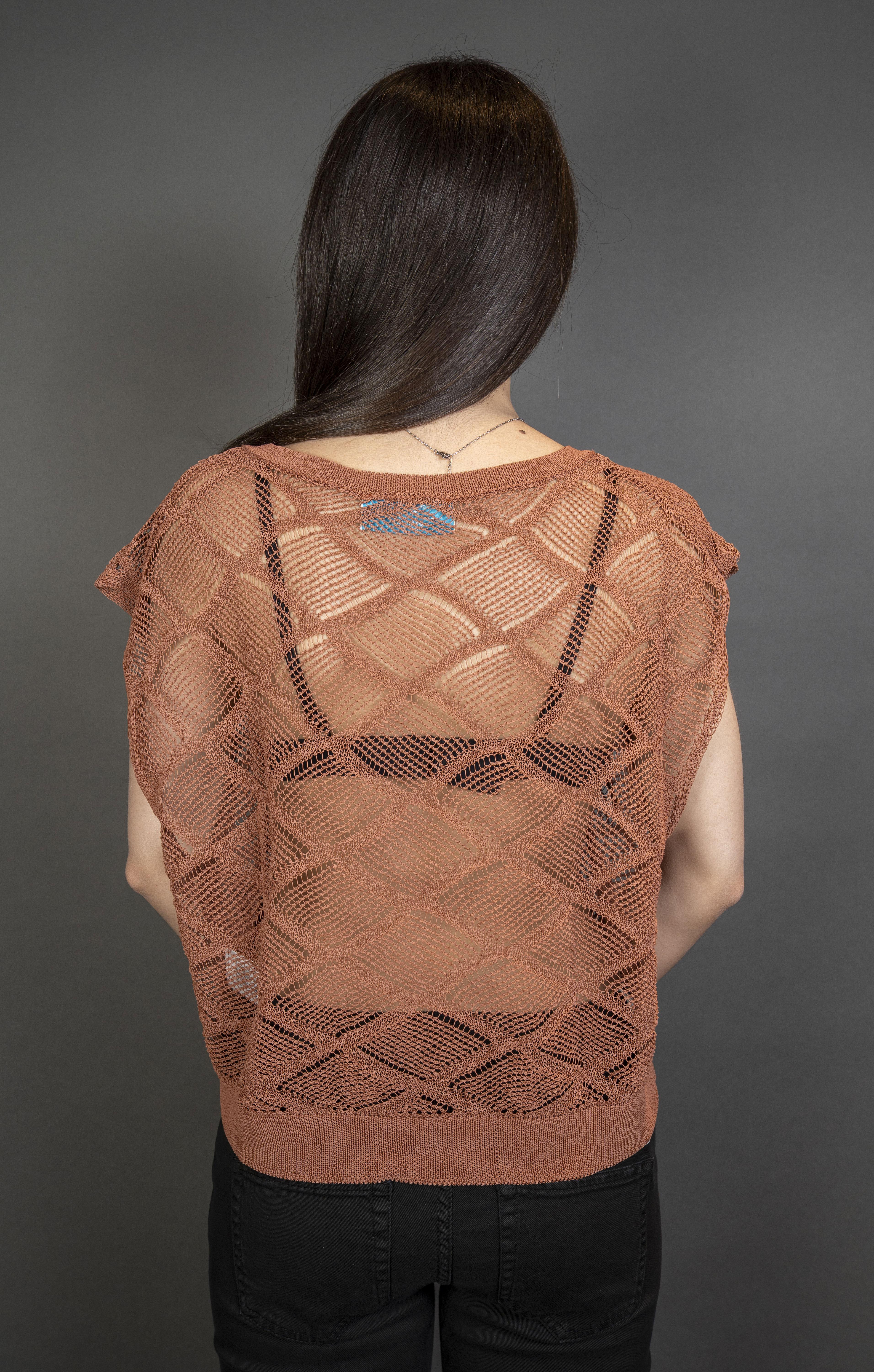 Gilet Daniele Fiesoli Donna 7176 33 tabacco 7176 33 GILET S.V. DANIELE FIESOLI 