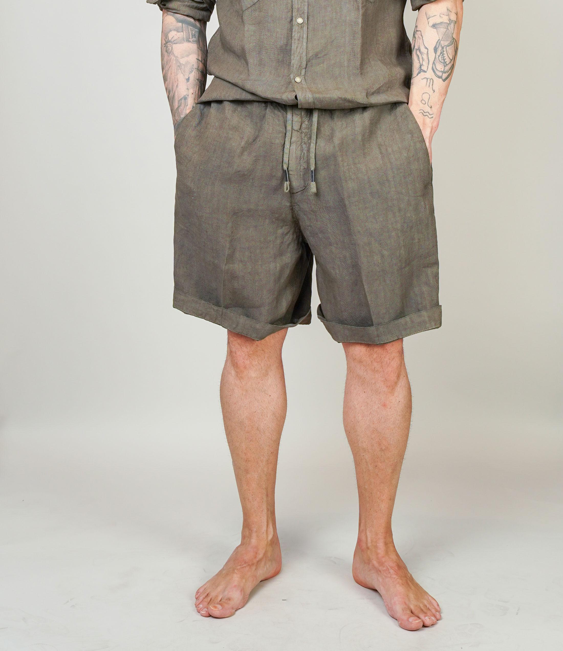 Bermuda Inlinum uomo Pajama verde militare PAJAMA CORTO CIL20 MILITARE INLINUM 