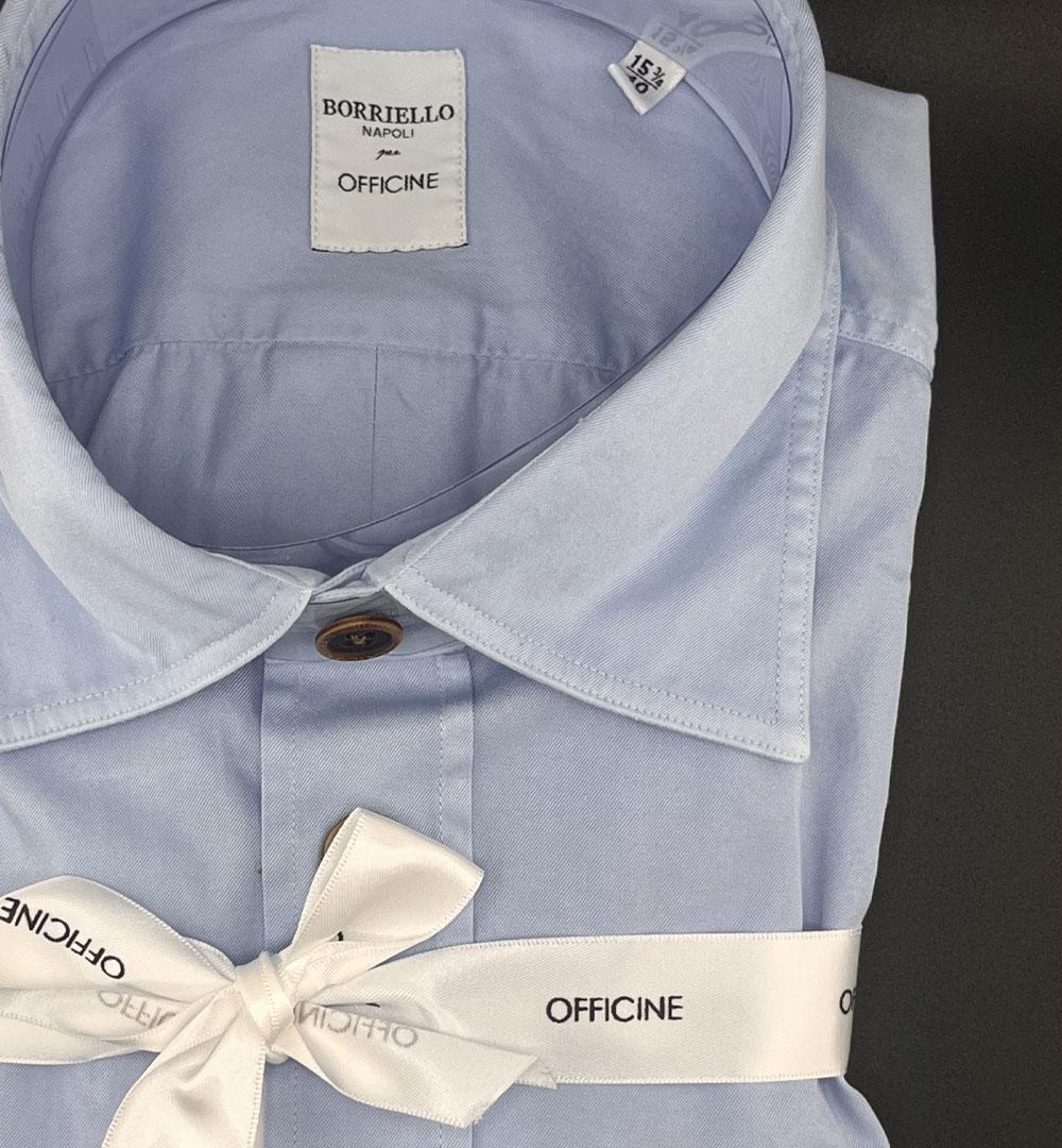 Camicia Borriello x Officine uomo 020028 cielo azzurro 020028 12 CIELO BORRIELLO 