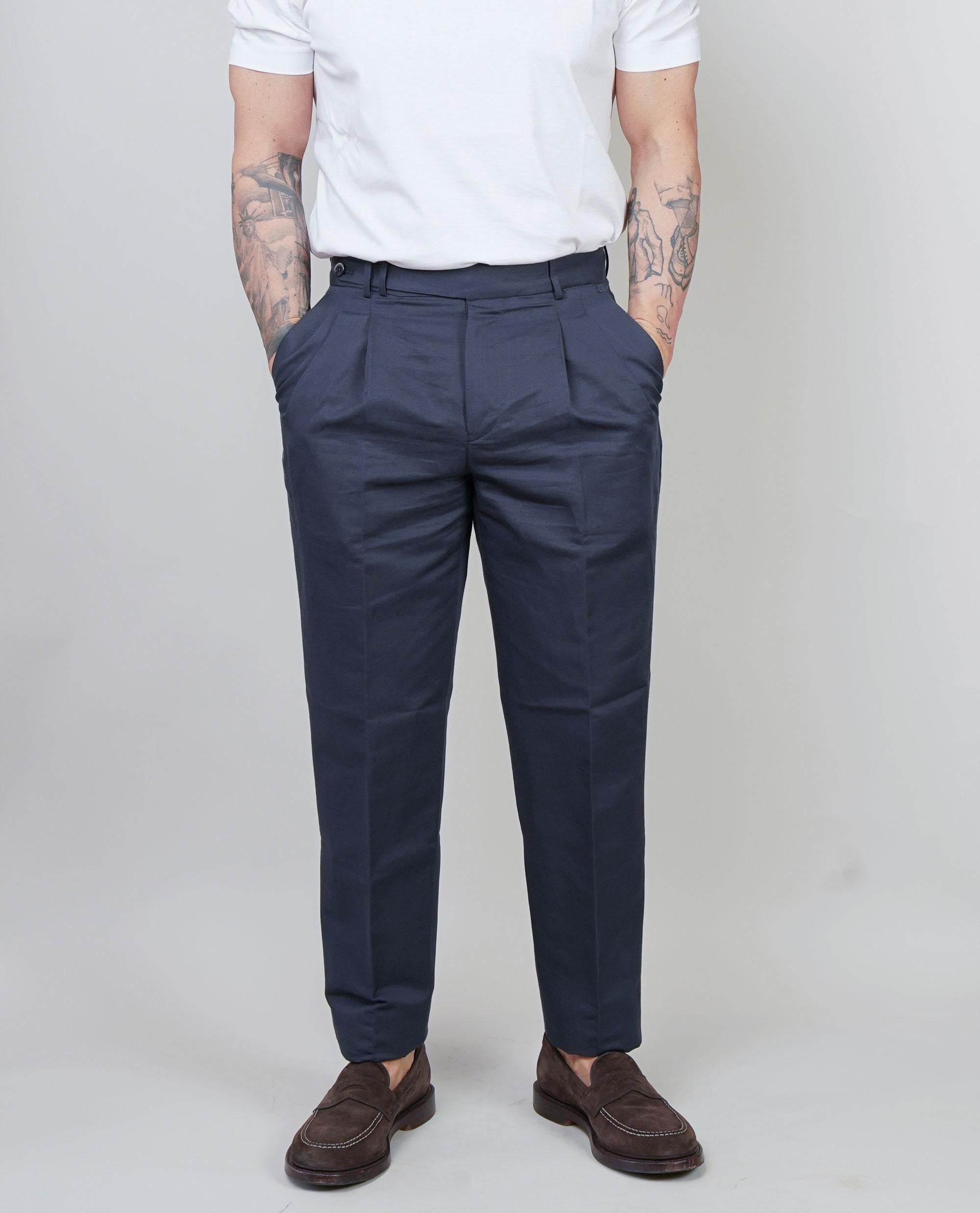 Pantalone PT Torino uomo Carrot blu CARROT FIT PU38 0360 PT TORINO 