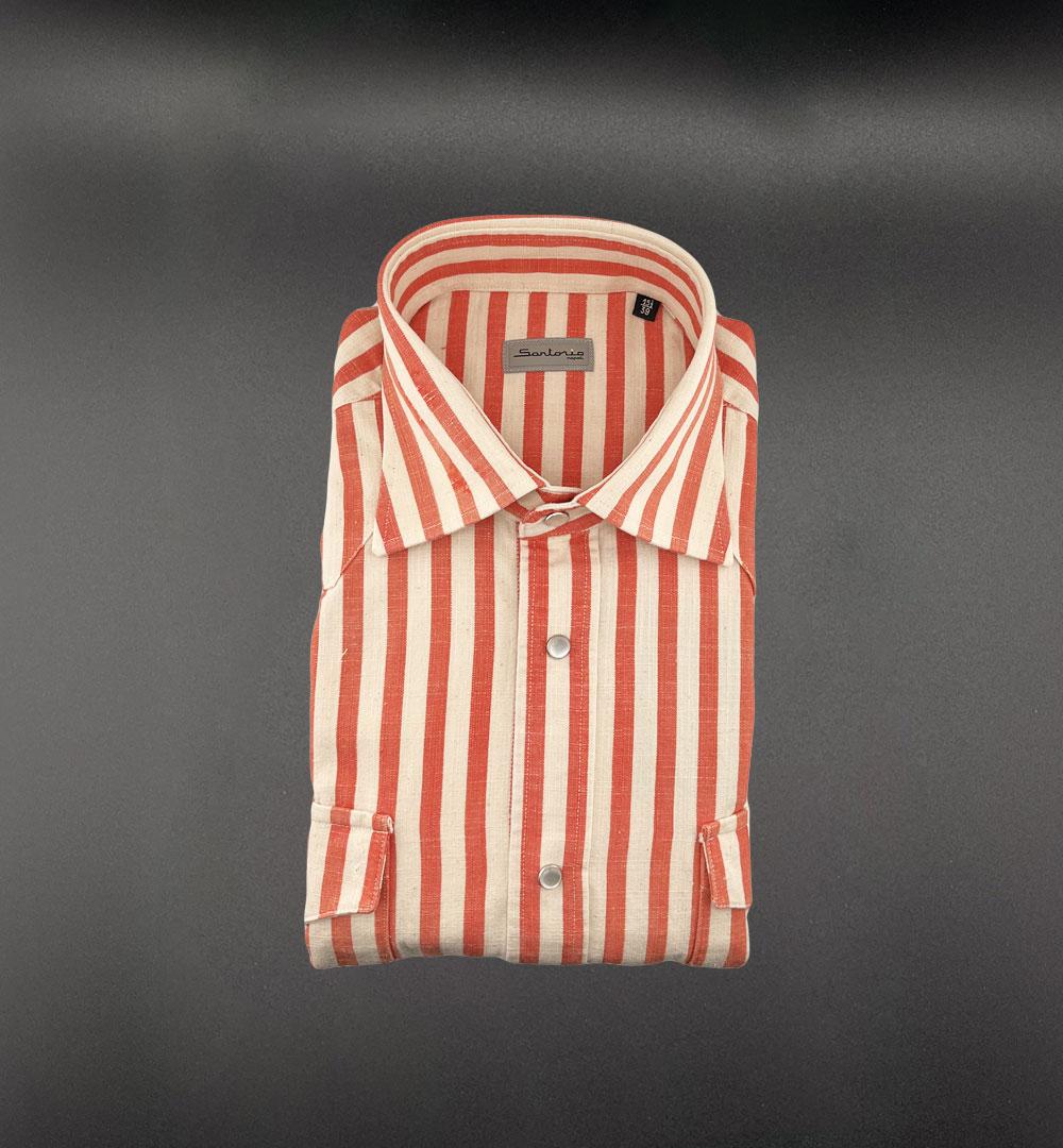 Camicia Sartorio uomo SCC0001SH44600 corallo bianco SCC0001SH44600 2009 CORALLO SARTORIO 