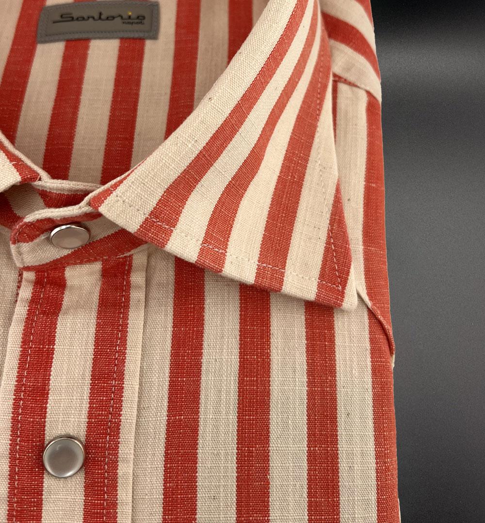 Camicia Sartorio uomo SCC0001SH44600 corallo bianco SCC0001SH44600 2009 CORALLO SARTORIO 