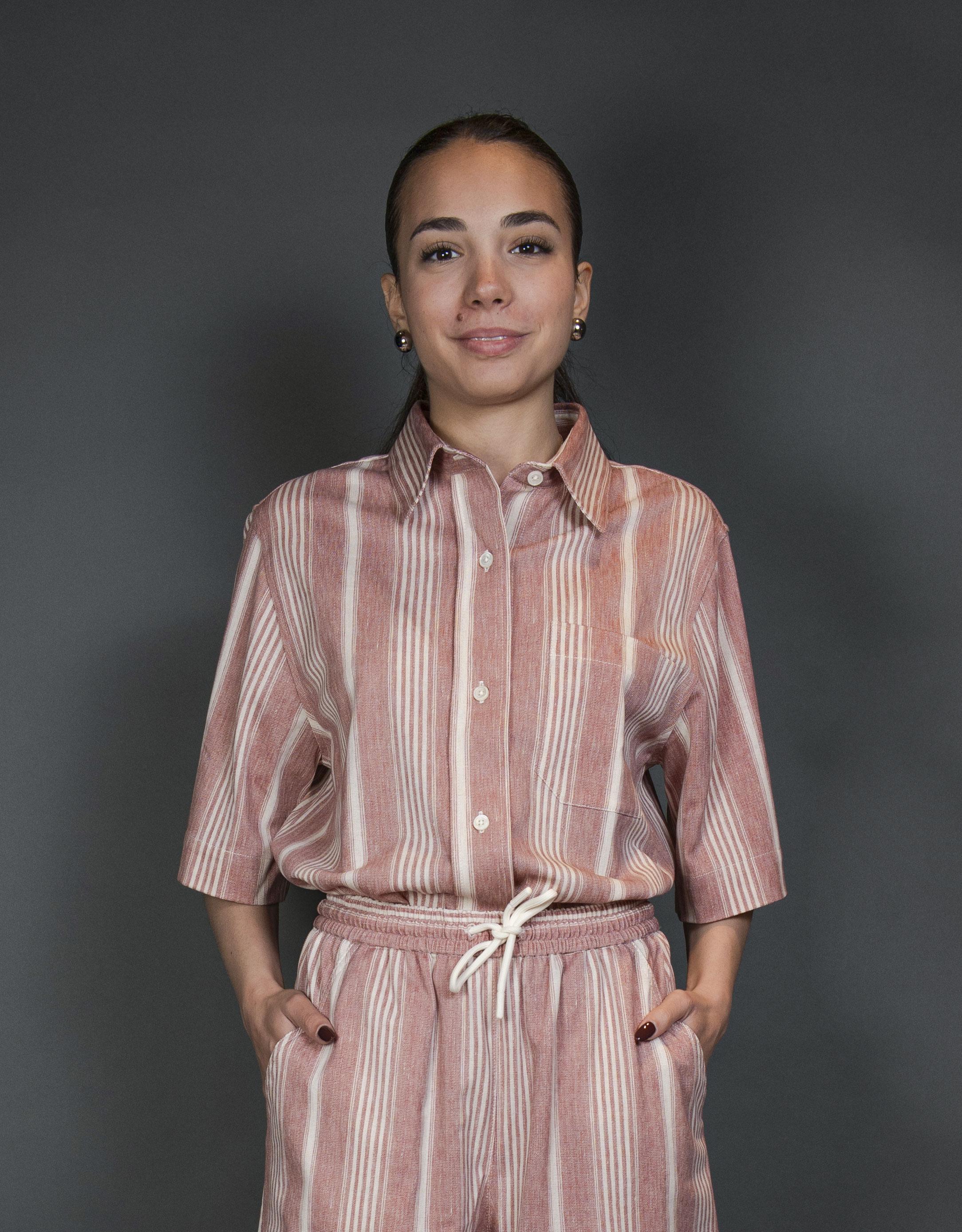 Camicia Circolo Donna FD3480 striped linen rosso FD3480 RIGA NIAGARA CIRCOLO 