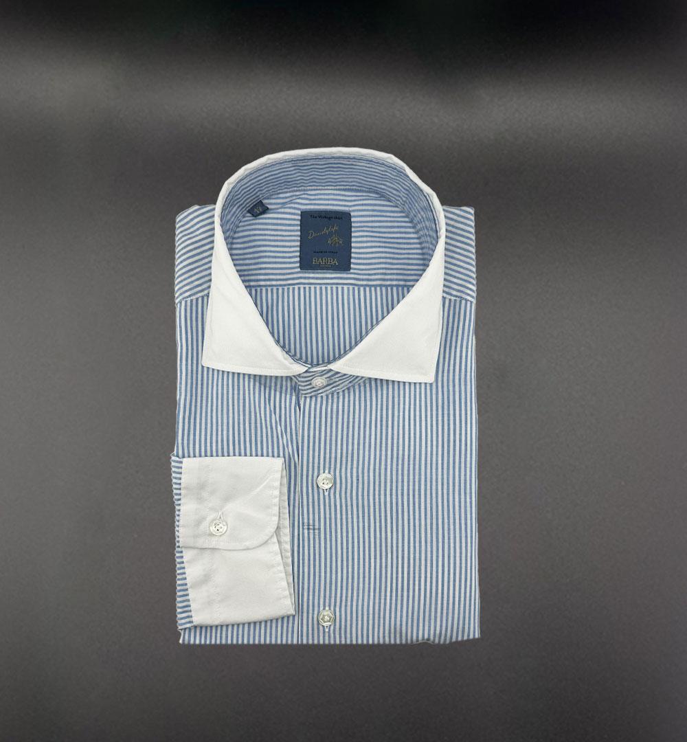 Camicia Barba uomo LIU13P0140063 azzurra LIU13P0140063 002 A BARBA 