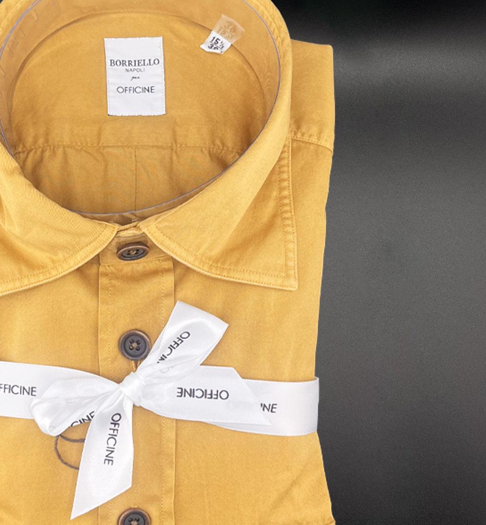 Camicia Borriello x Officine uomo 020028 ocra 020028 3 OCRA BORRIELLO 