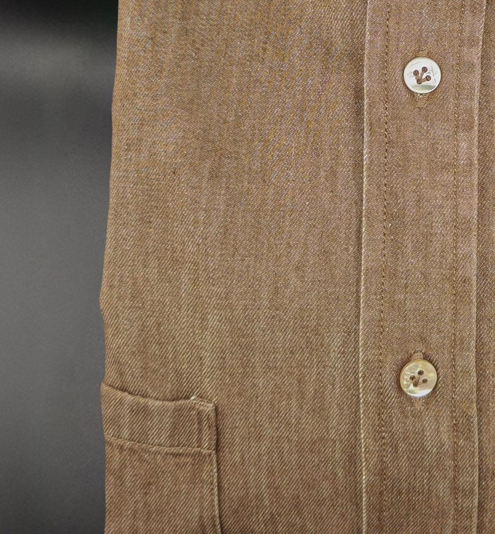 CAMICIA GIANGI X OFFICINE UOMO 5710B DENIM BROWN 5710B DENIM BROWN GIANGI 