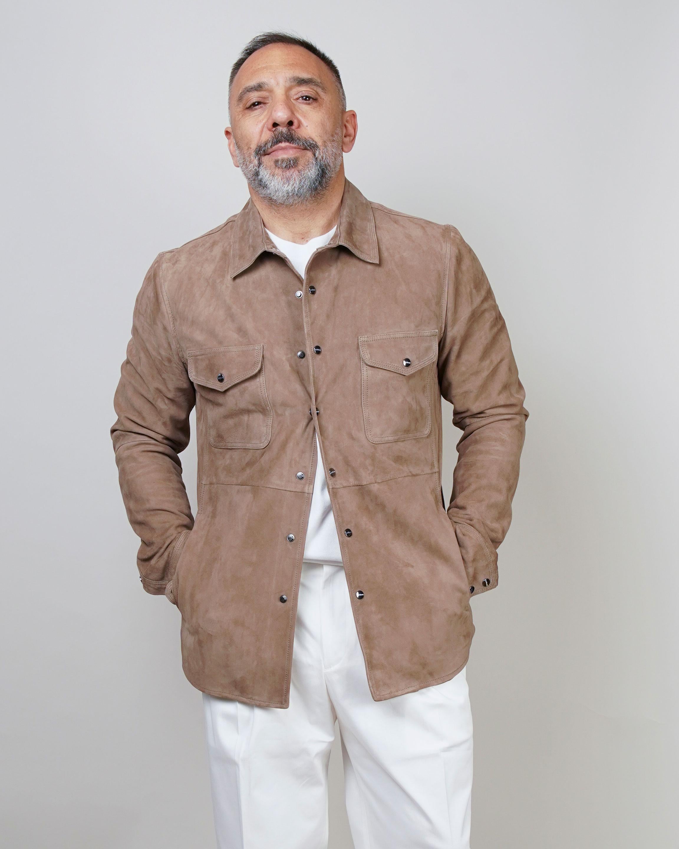 Overshirt Mabrum uomo Iago tortora CAMICIA IAGO S 937624 026 MABRUM 
