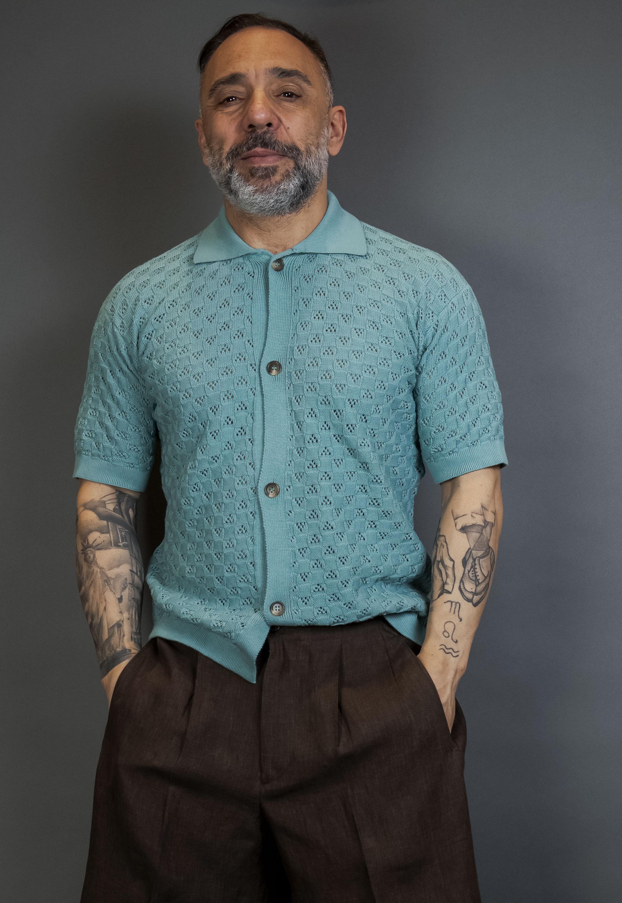 Overshirt Scaglione uomo UPC073 Square lake UPC073 317 LAKE SCAGLIONE 