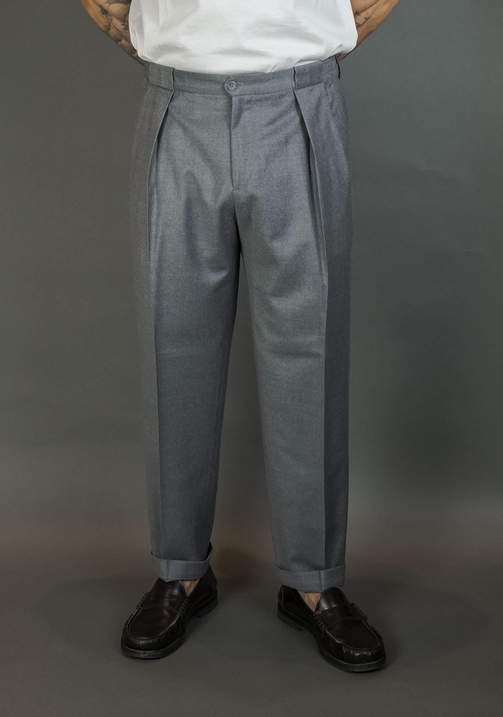 Pantalone Briglia uomo Portobellos grigio chiaro PORTOBELLOS 400120 060 GRIGIO BRIGLIA 