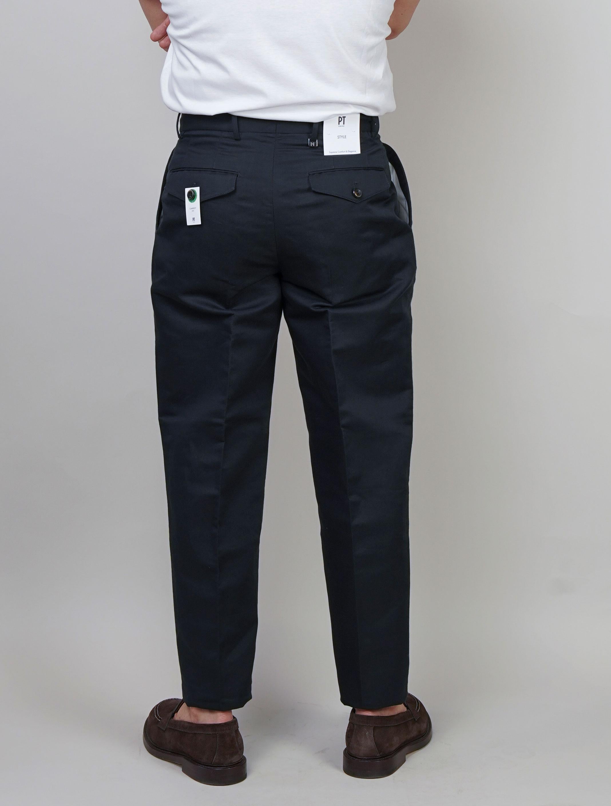 Pantalone PT Torino uomo Carrot nero CARROT FIT PU38 0990 PT TORINO 