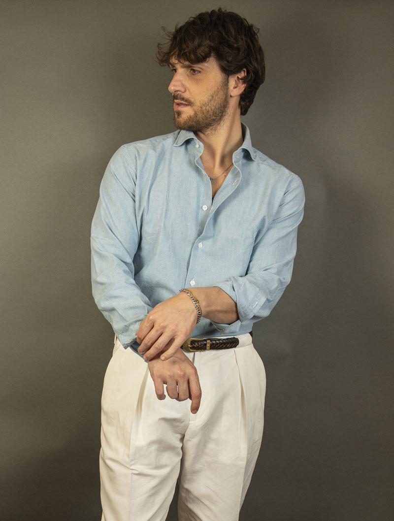 Camicia Giangi uomo 5700 blu denim 5700 D.CHIARO GIANGI 