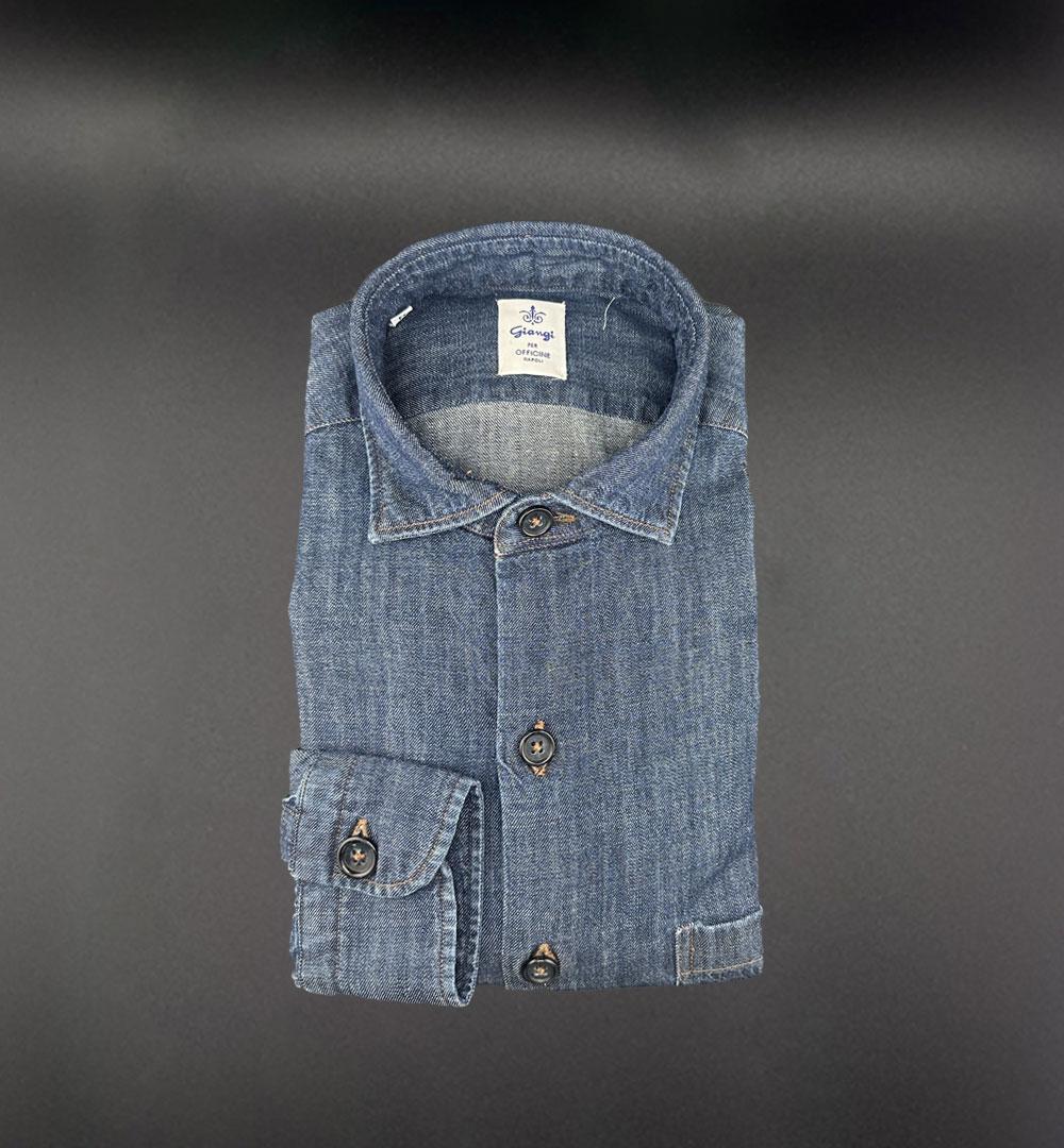 Camicia Giangi x Officine uomo Nick 706 blu NICK 706 1 DENIM GIANGI 