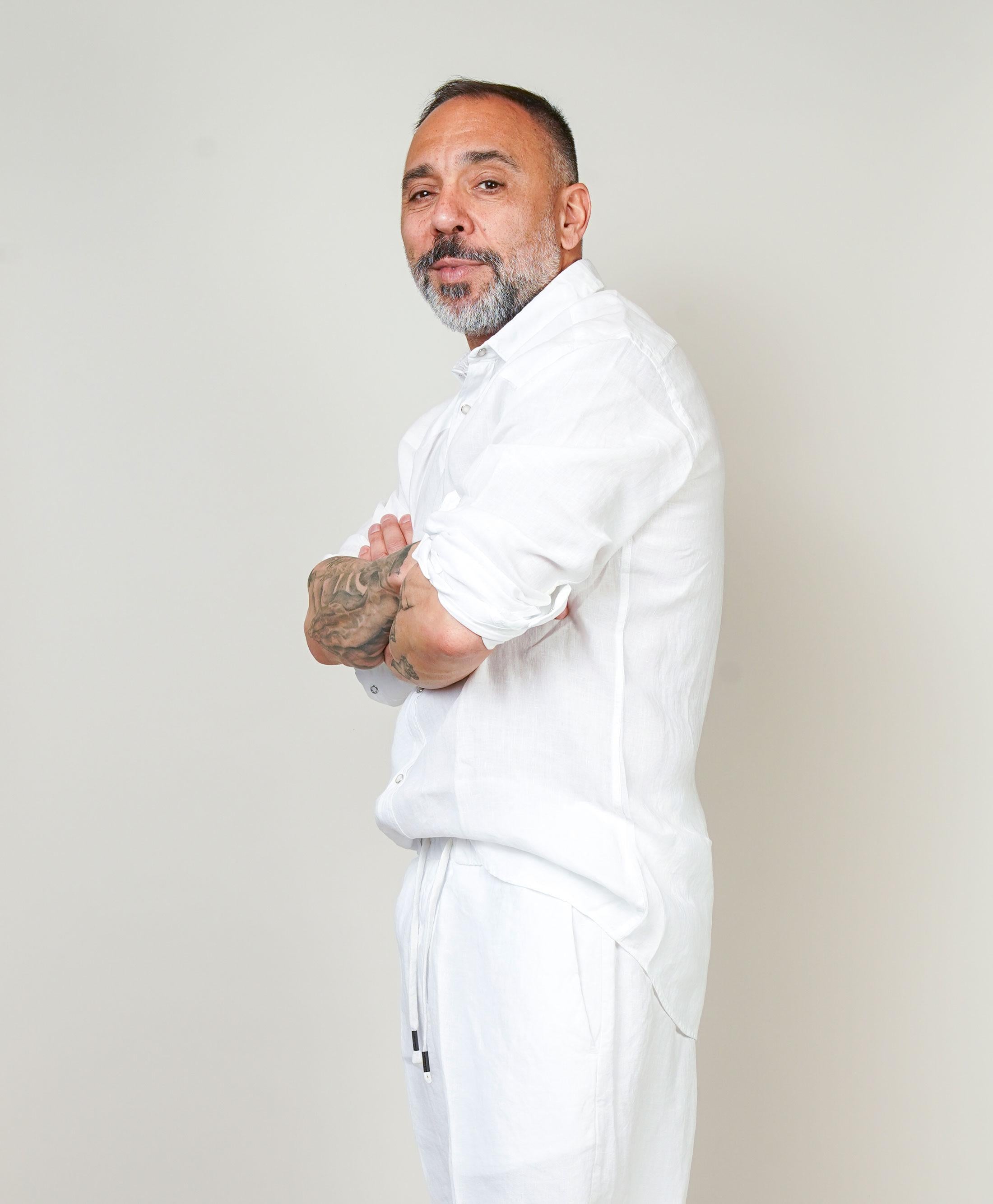 Camicia Inlinum uomo Marck baia bianca MARCK BAIA CIL02 BIANCO INLINUM 