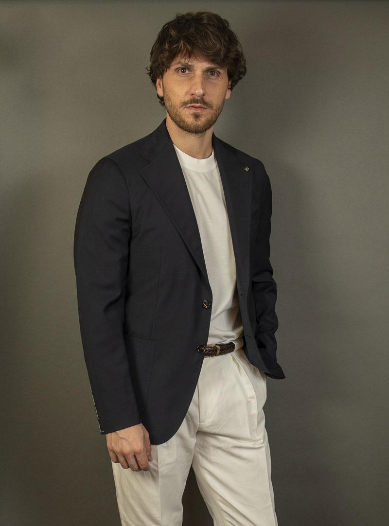 Giacca Tagliatore uomo GPL22K PE150153 blu<BR/><BR/> G-PL22K PE150153 25E035 B1252 BLU TAGLIATORE 
