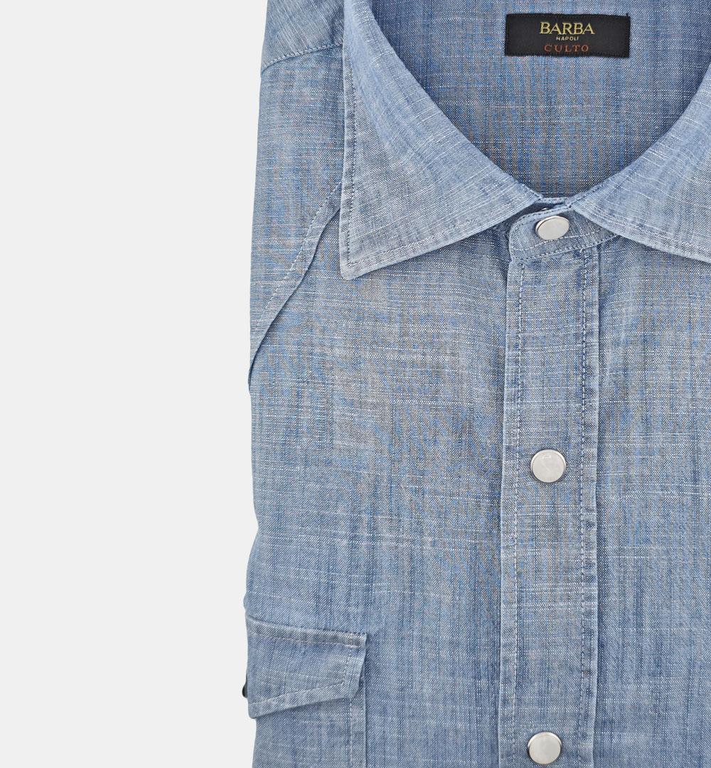 Camicia Barba uomo WSU10 2054262 denim WSU10 2054262 1 BARBA 