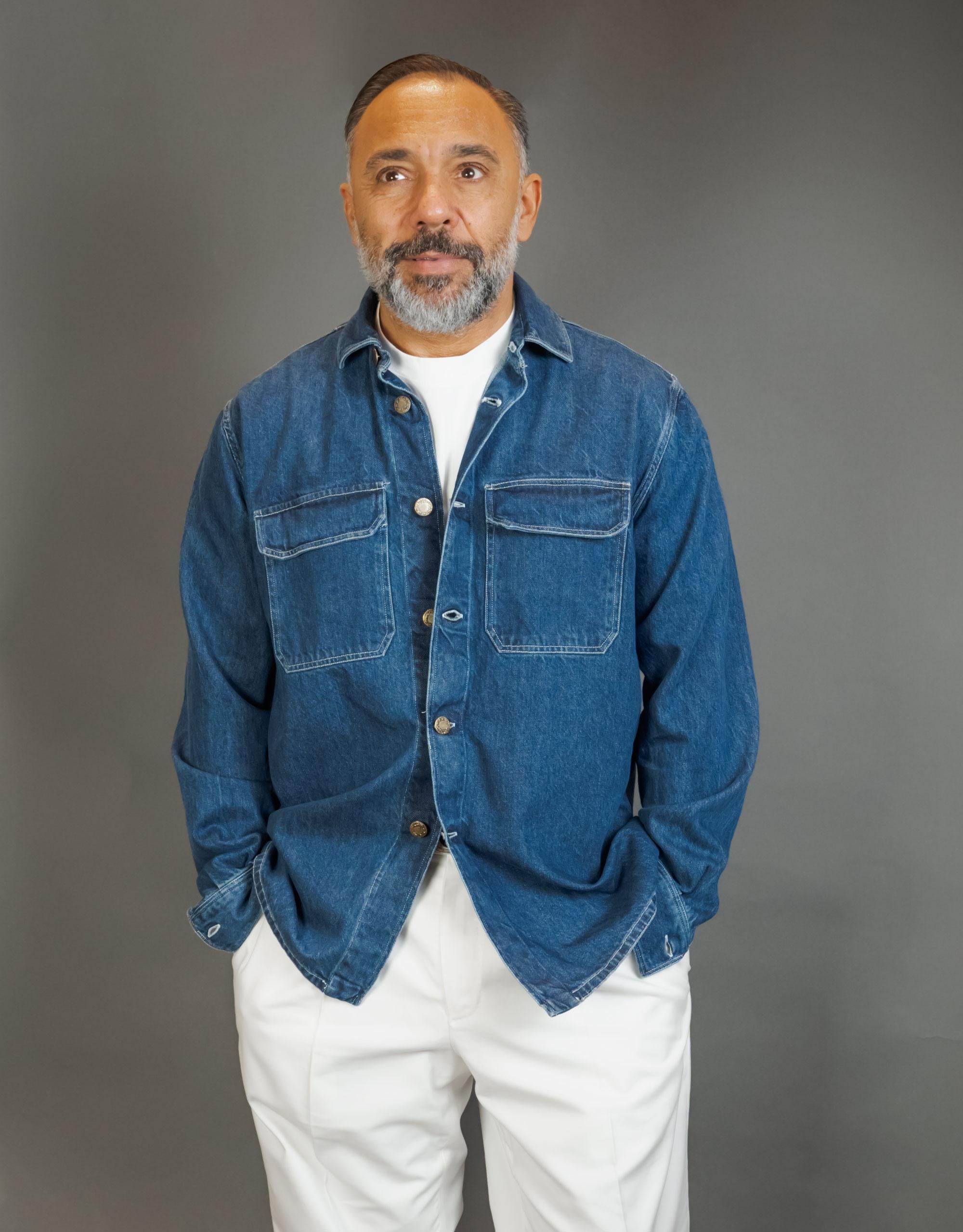 Overshirt GIANGI uomo ROBERTO Denim medio ROBERTO DENIM MEDIO GIANGI X OFFICINE 