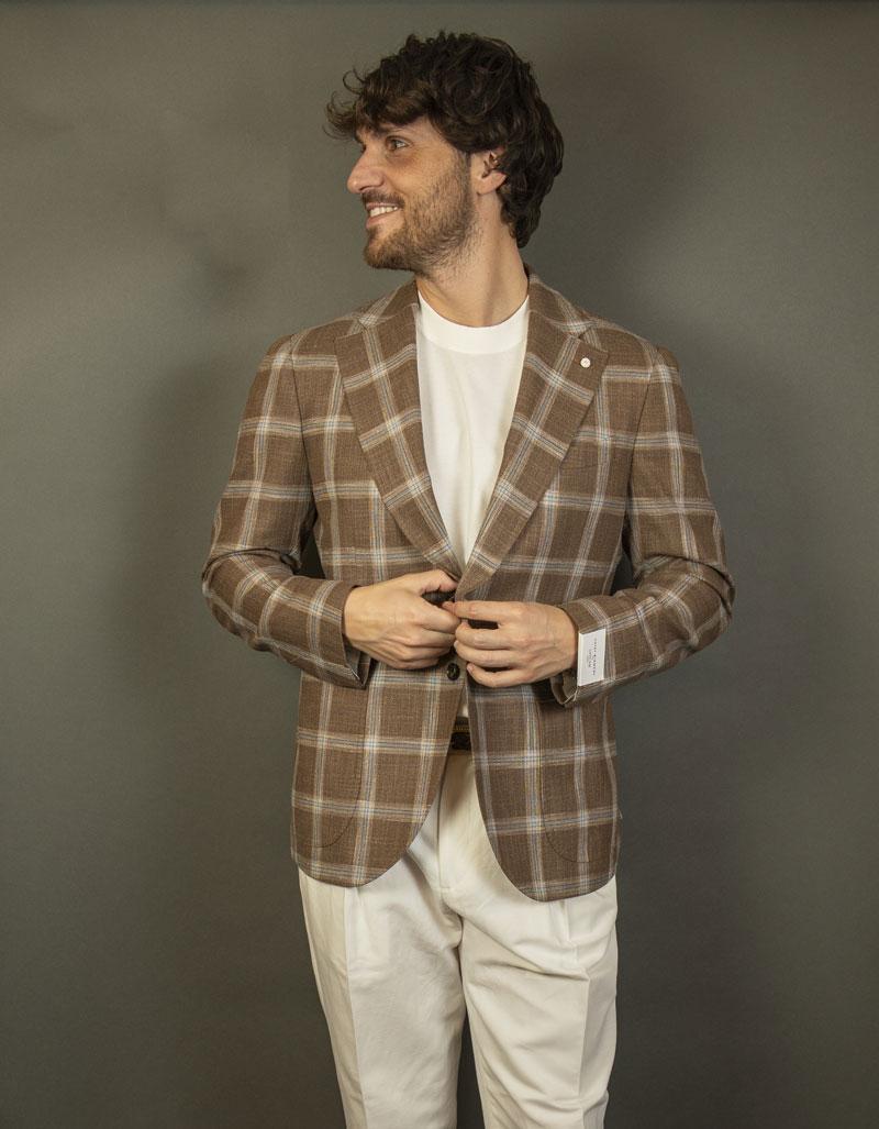 Giacca Luigi Bianchi uomo 2611 sabbia<BR/> 2611 52033 1 SABBIA LUIGI BIANCHI MANTOVA 