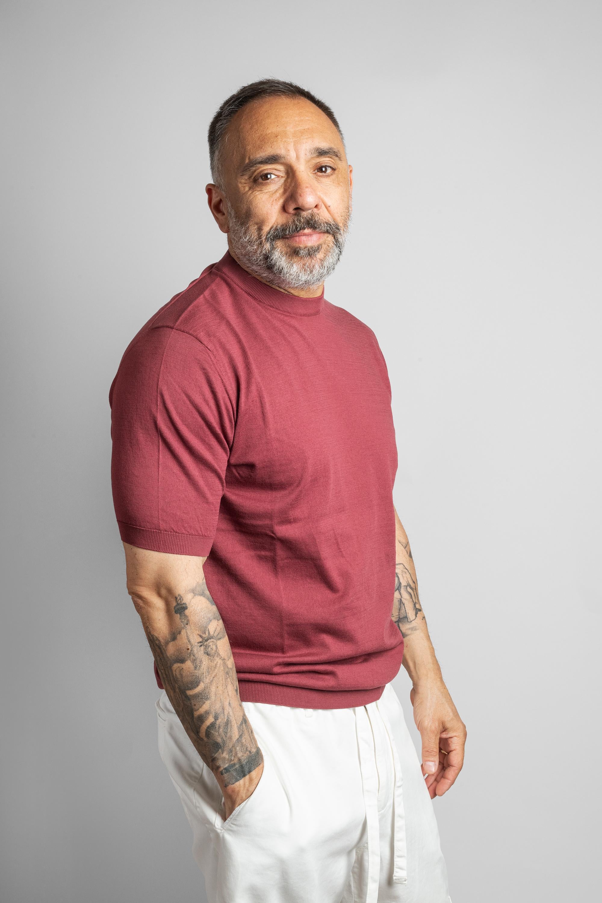 m/mMaglia FEDELI uomo GIROCOLLO 8014 Bordeaux GIROCOLLO 8014 16 FEDELI 