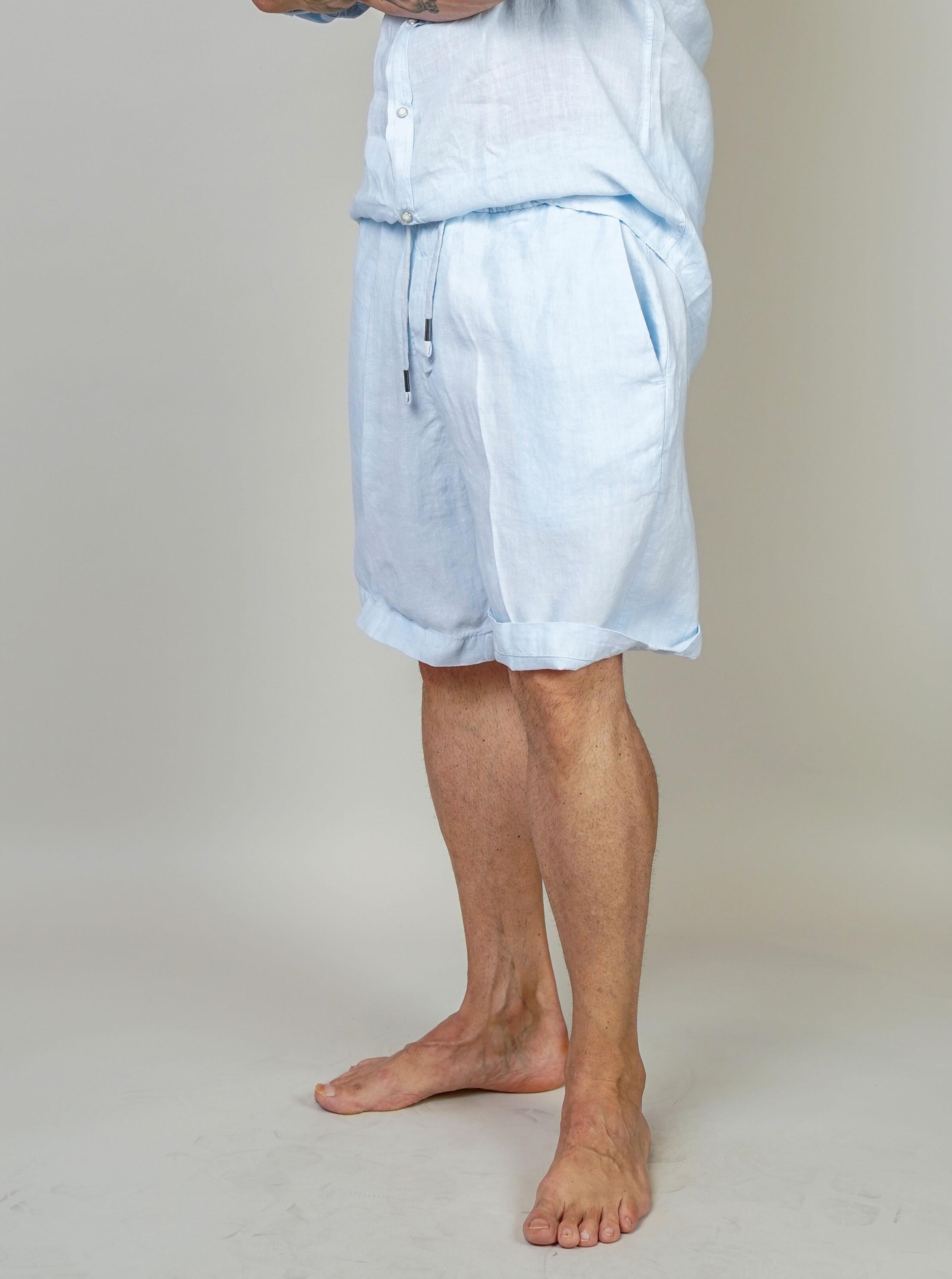 Bermuda Inlinum uomo Pajama celeste PAJAMA CORTO CIL20 CELESTE INLINUM 