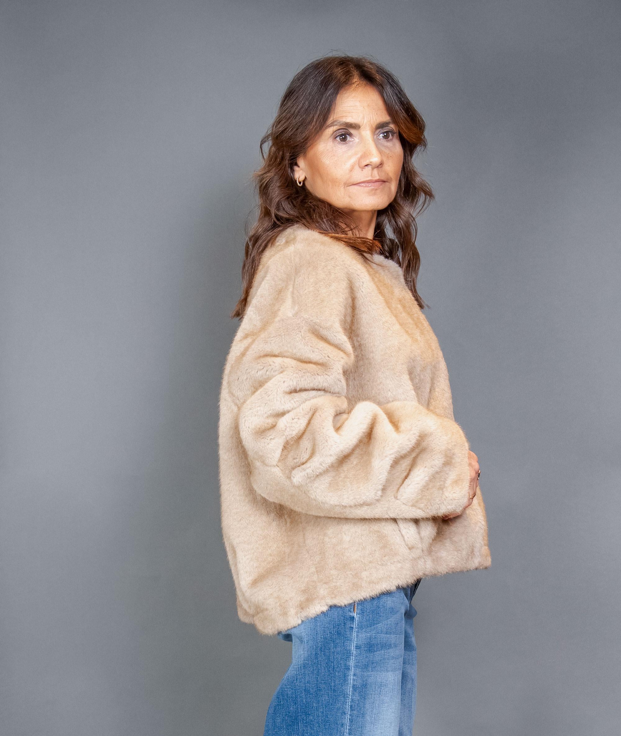 Pelliccia BULLY donna 7222 Beige 7222 COREANO C BULLY 