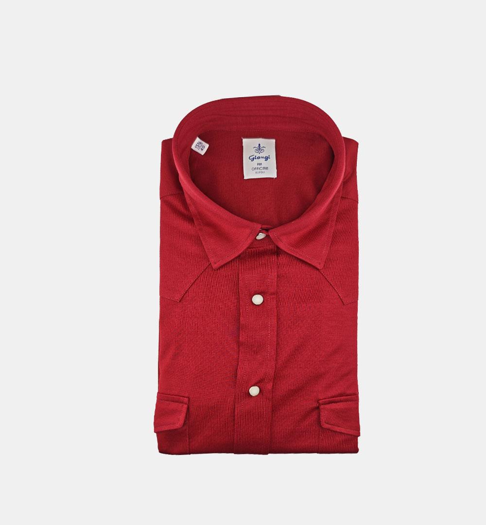 Camicia Giangi uomo Wester rossa WESTER 24795S GIANGI 