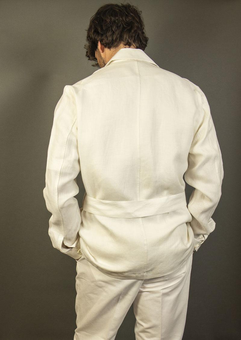 Giacca Giangi uomo Sahariana bianca<BR/><BR/> SAHARIANA 1 BIANCO GIANGI 