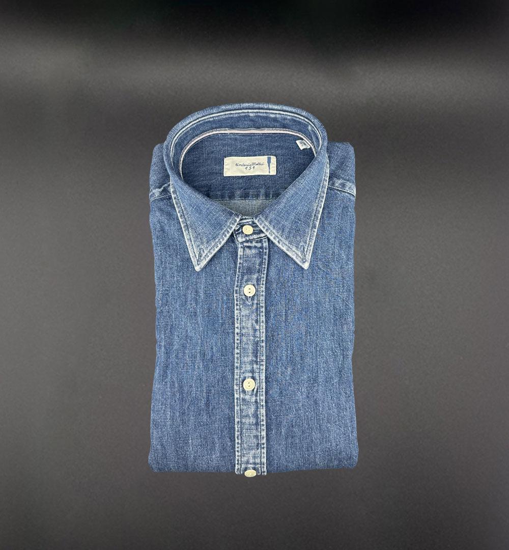 Camicia Tintoria Mattei uomo 1YBFN94U blu 1YBFN94U Z2 DENIM TINTORIA MATTEI 
