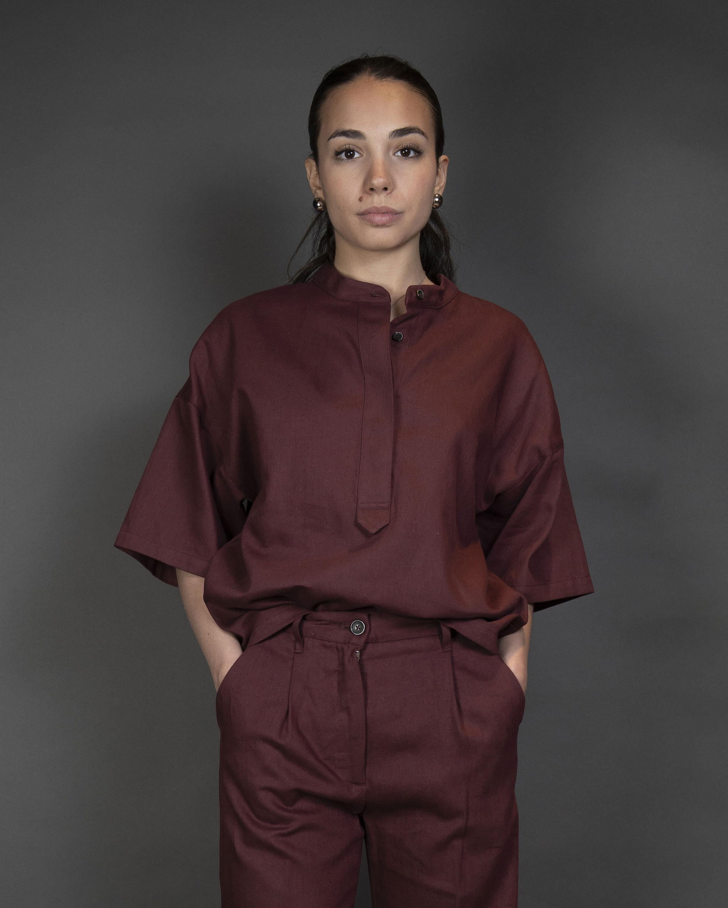 Blusa Nine in the Morning Donna Angela burgundy GL33 ANGELA.B NINE INTHE MORNING 