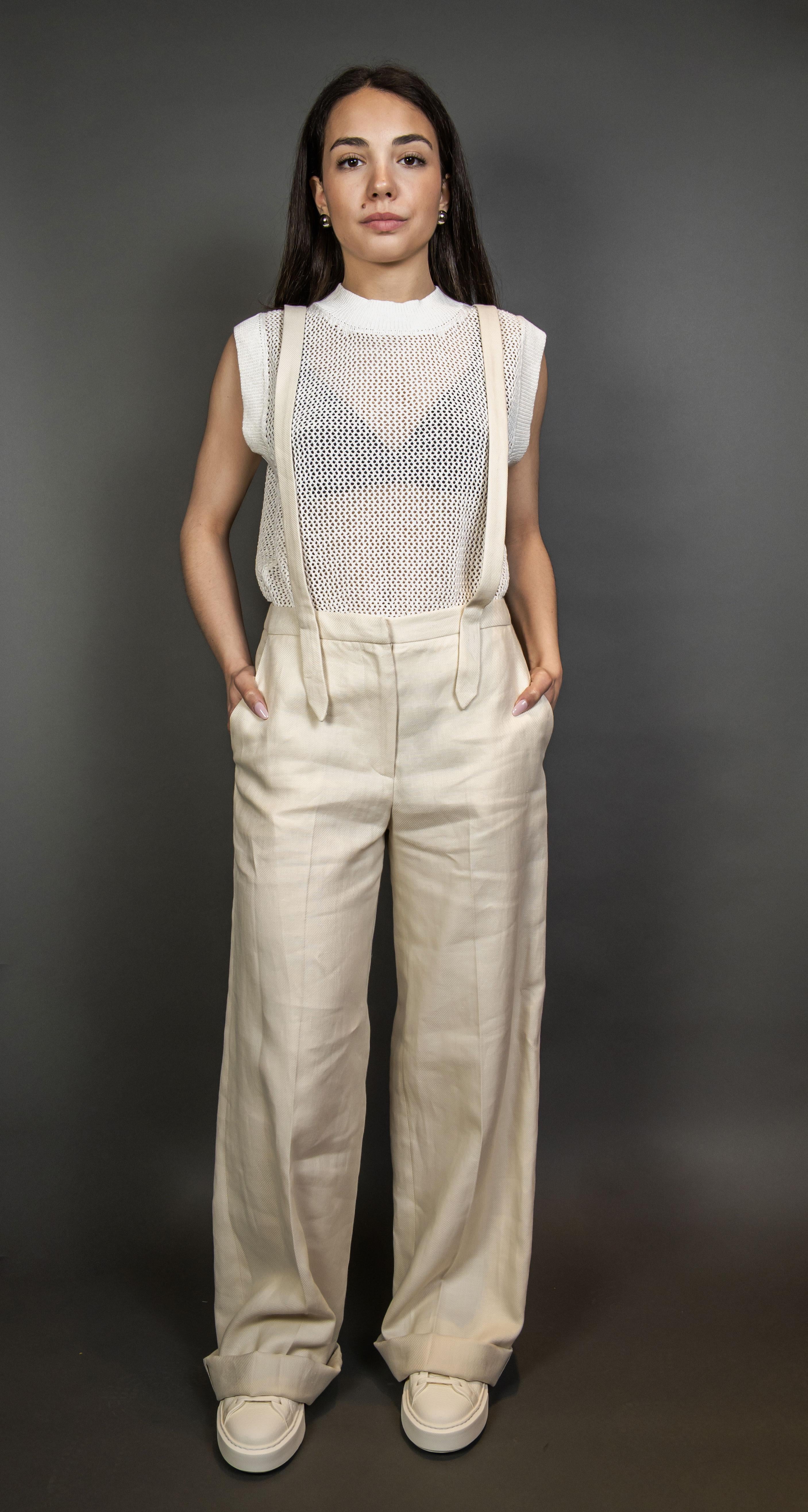 Pantalone PT Torino donna VSDNZX0STD panna<BR/><BR/> VSDNZX0STD SD66 0030 PANNA PT 