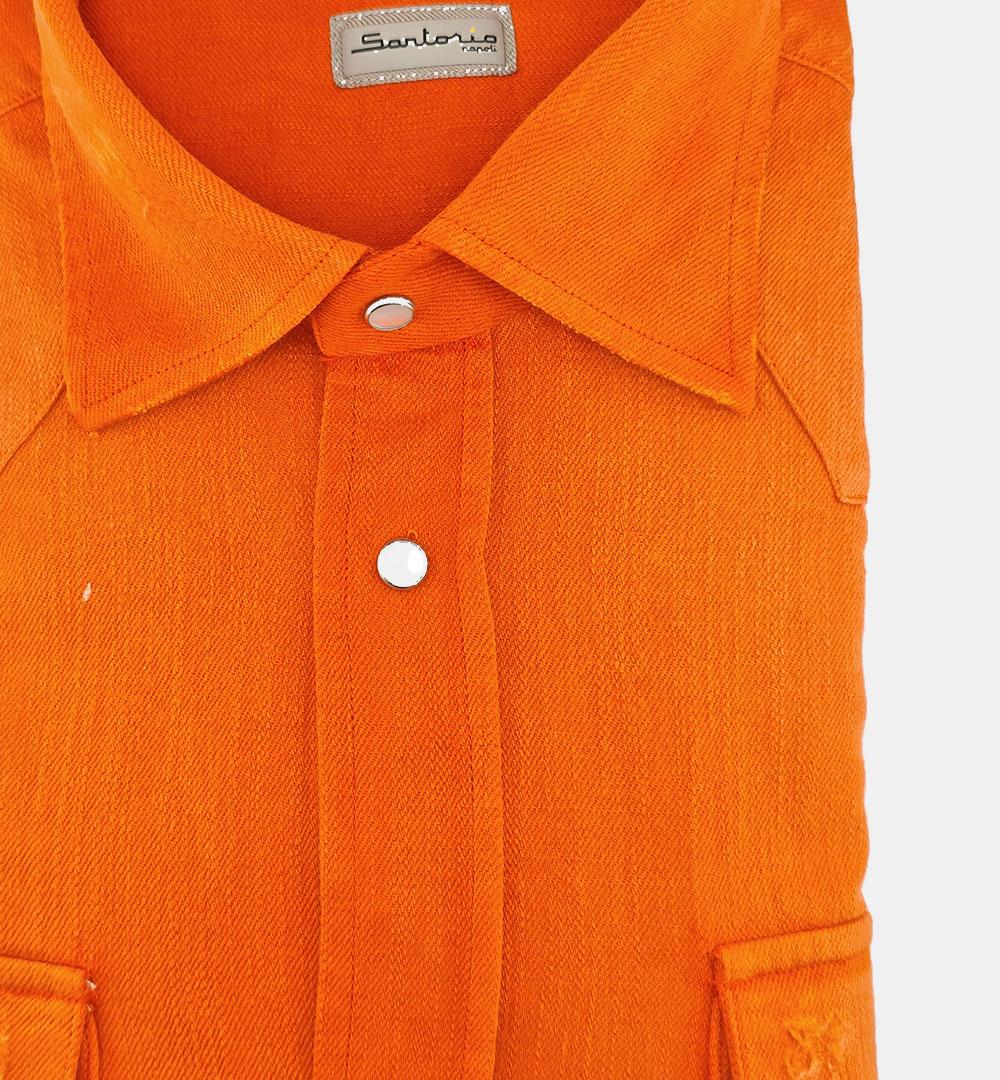 Camicia Sartorio uomo Texas arancione TEXAS 445916002 SARTORIO 